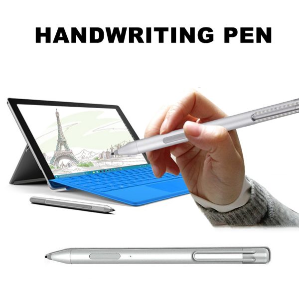 Metal Stylus With Portable Clip Electronic Pen 4096 Pressure Sensitive Stylus Compatible For Microsoft Surface Go Pro7/6/5/4/3/book Go black