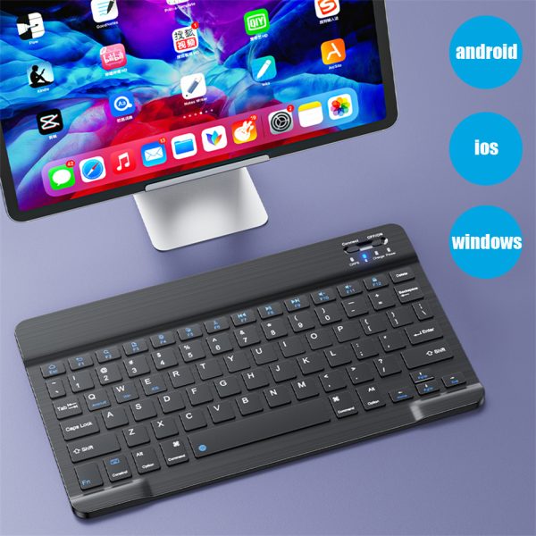 Bluetooth Wireless Keyboard Compatible For Ipad Air Pro 11 Android Ios Windows Phone Tablet black