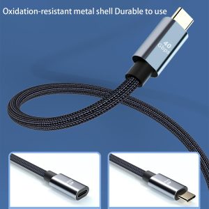 Usb C Extension Cable Type C Male-to-female Extender Cord Usb4 Full-featured Data Cable 40gbps Screen Projection USB40GB extension cable 0.8m