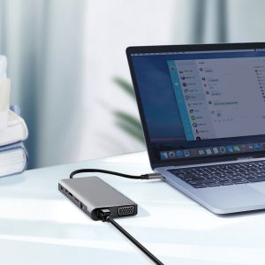 11-in-1 USB 3.0 Hub Type-C Multi-port Adapter HD-Mi 4k USB C to Vga