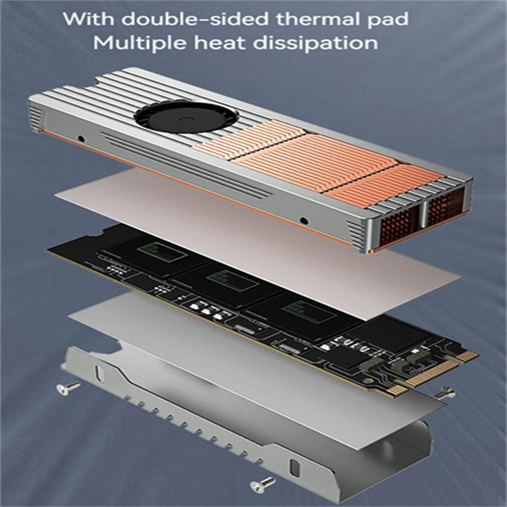 M.2 Nvme Air-cooled Radiator Ssd Heat Sink Copper Aluminum Structure