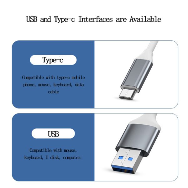 4-port Usb 3.0 Hub High-speed Type-c Splitter 5gbps For Pc Computer Accessories Multi Port Hub Usb 3.0 2.0 type-C gray