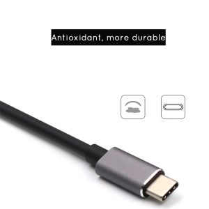 Usb C To Rj45 HD-MI Usb 3.0 Type C Port Hub Extender Gigabit Ethernet Lan 4k Thunderbolt 3 Usb-c Charger gray