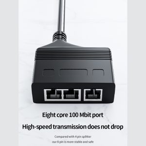 Rj45 Network Splitter Adapter Male 1 To 3 / 1 To 4 100mbps High-speed Lan Interface Network Distributor Adapter Male 1 to 3