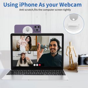 Continuity Camera Mount Magnetic Suction Webcam Bracket 103AA12 MG-12 Compatible For Mac Book Iphone White