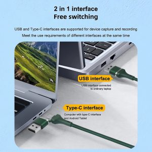 4k 1080p Capture Card USB 3.0 Type C to for HDMI 2 in 1 Video Capture Card