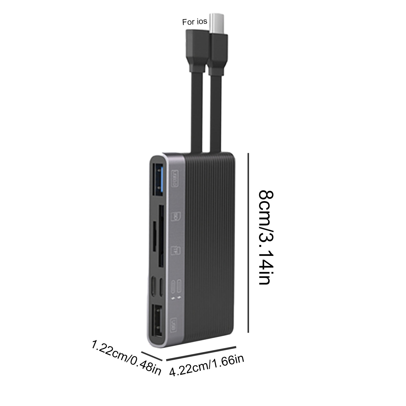 6-in-1 Card Reader USB 3.0 Type C Memory Card Reader Adapter USB Flash Disk SD