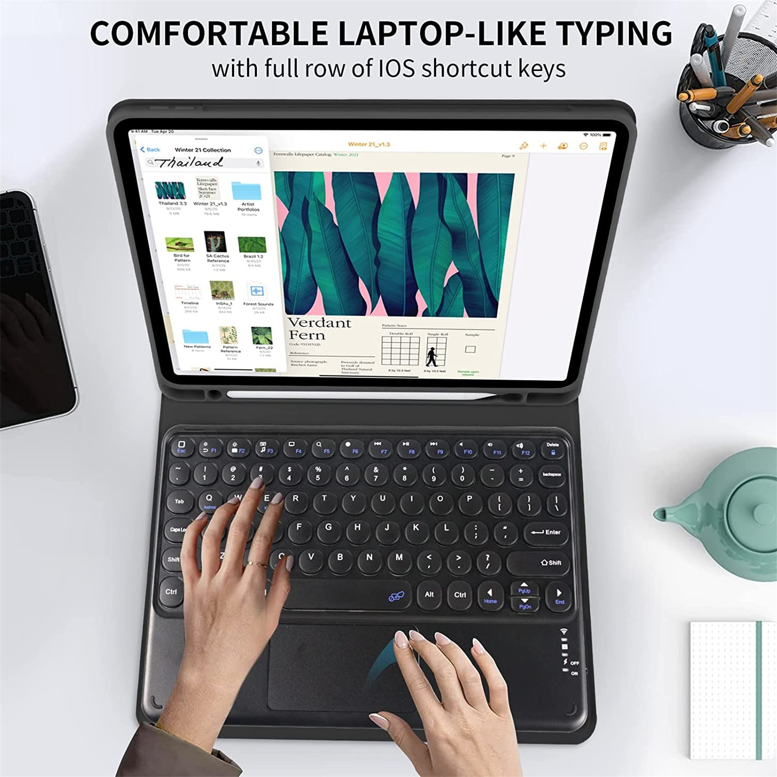 Keyboard Case Wireless Detachable Tablet Cover Keyboard Portable Keyboard Case
