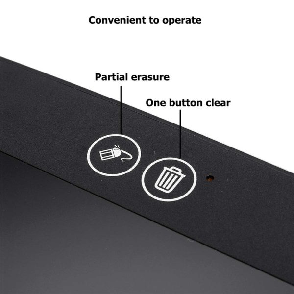 12inch Color Partially Erasable Lcd Writing Board With 6pcs Copy Card Set black