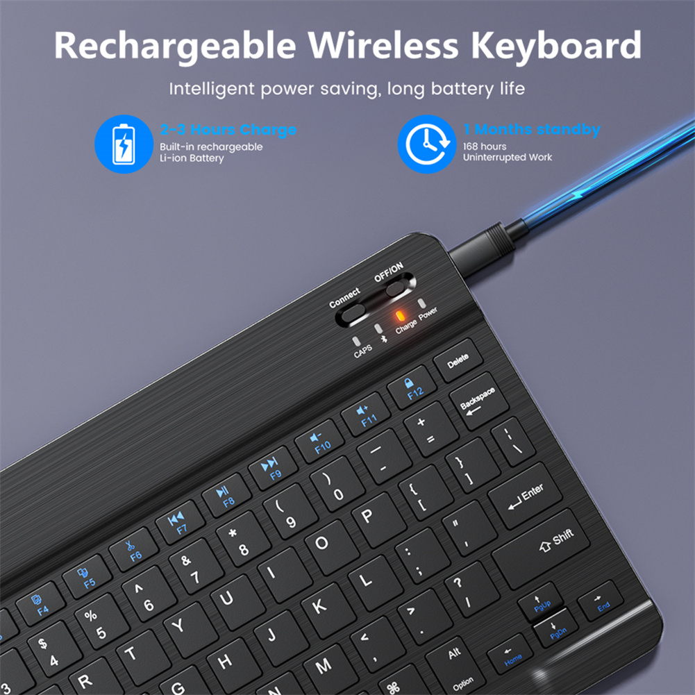 Mini Wireless Bluetooth Keyboard Mouse Set Rechargeable