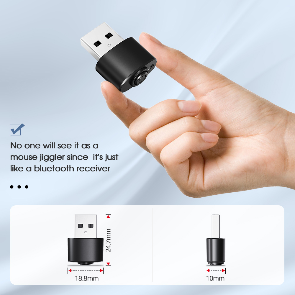 Usb Mouse Jiggler Undetectable Automatic Computer Mouse Mover Jiggler Simulate Mouse Movement Device Black