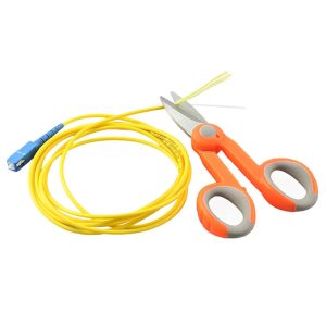 Fiber Optic Cutting Scissors Fiberglass Kevlar Aramid Fiber Scissors Jumper Wire Pigtail Clipper Tool yellow