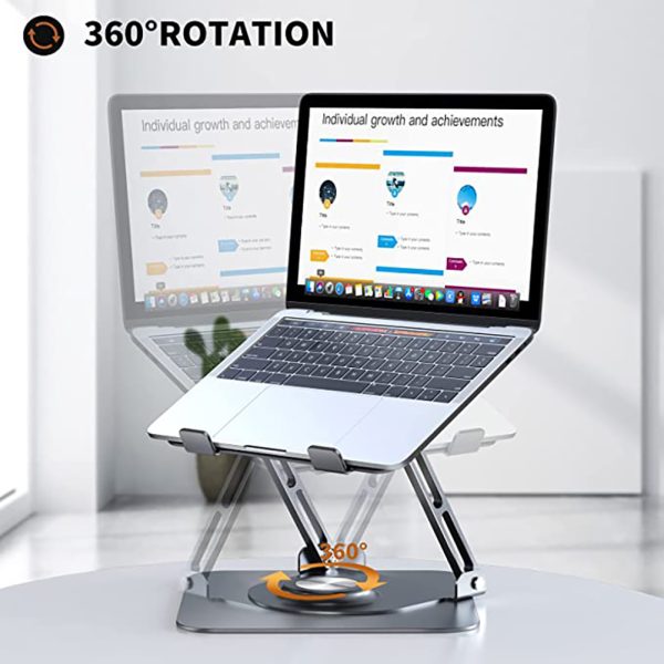 Laptop Stand Computer Riser Adjustable Rotation Laptops Mount