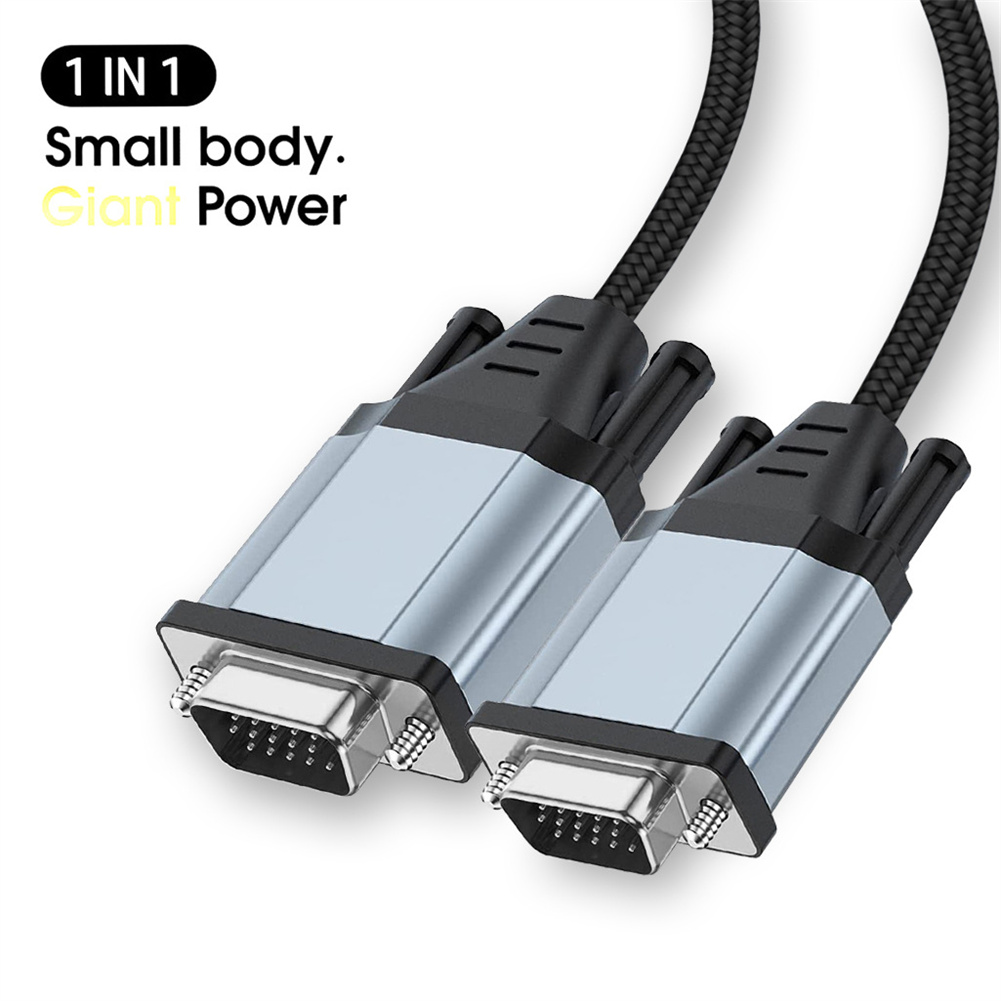 Vga Cable Hdmi-compatible To Vga Male To Male Connection Line For Computer Notebook Monitor Tv Video Line grey