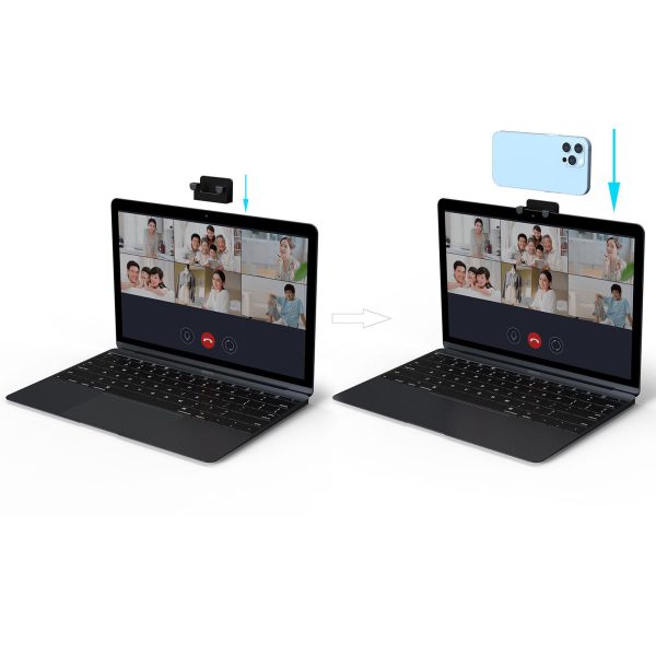 Continuity Camera Mount Compatible For Mac Book Air Laptop Phone Holder Webcam Stand Compatible For Iphone blue