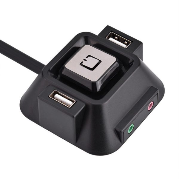 1.2m Desktop Computer Pc Power On/off Reset Button Switch Cable Block Extender Black