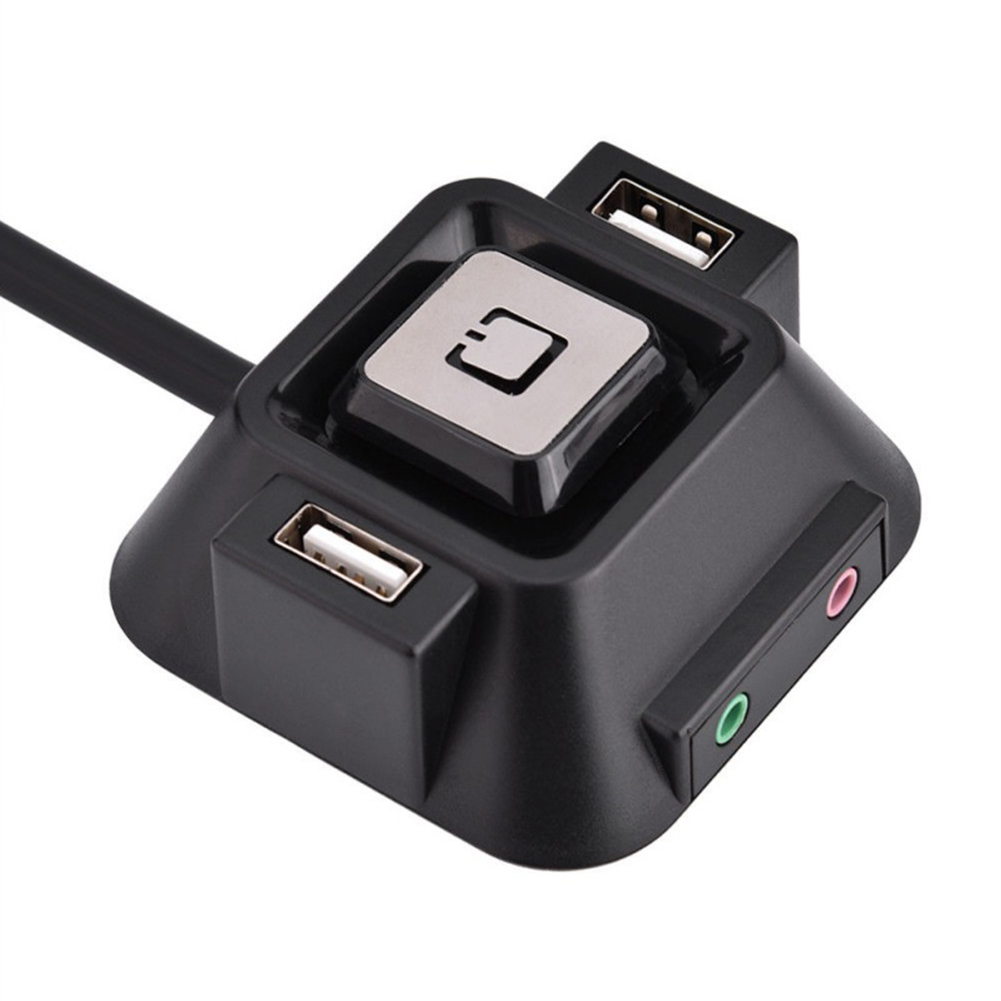 1.2m Desktop Computer Pc Power On/off Reset Button Switch Cable Block Extender Black